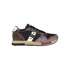 Blauer Sleek Blue Designer Sneakers with Contrast Accents -   -  Blauer.