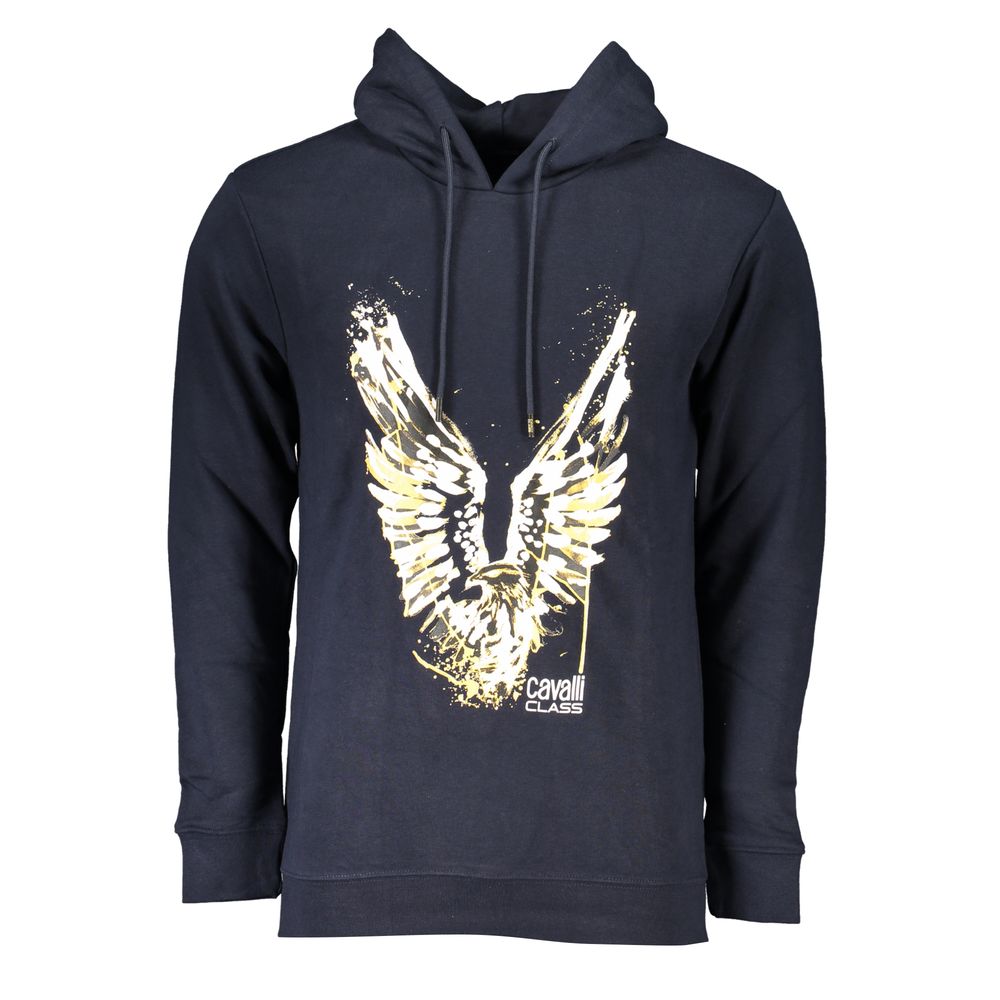 Cavalli Class Blue Cotton Men Sweater -   -  Cavalli Class.
