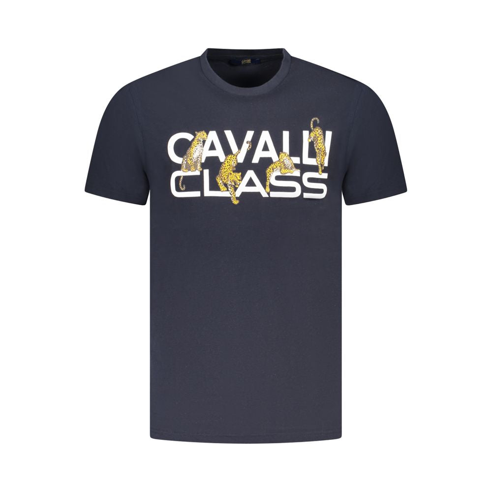Cavalli Class Blue Cotton Men T-Shirt -   -  Cavalli Class.