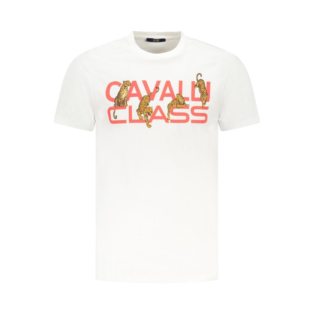 Cavalli Class White Cotton Men T-Shirt -   -  Cavalli Class.