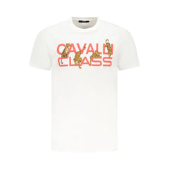 Cavalli Class White Cotton Men T-Shirt -   -  Cavalli Class.