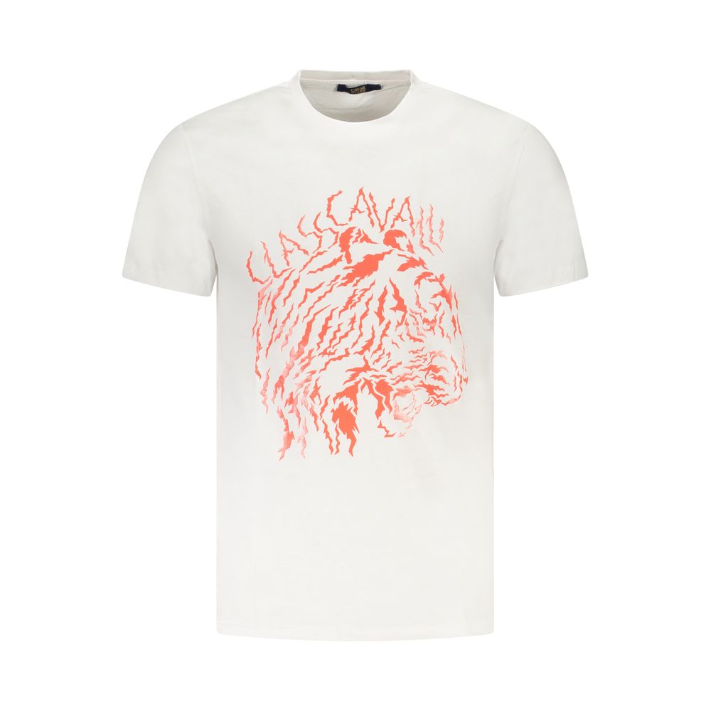 Cavalli Class White Cotton Men T-Shirt -   -  Cavalli Class.