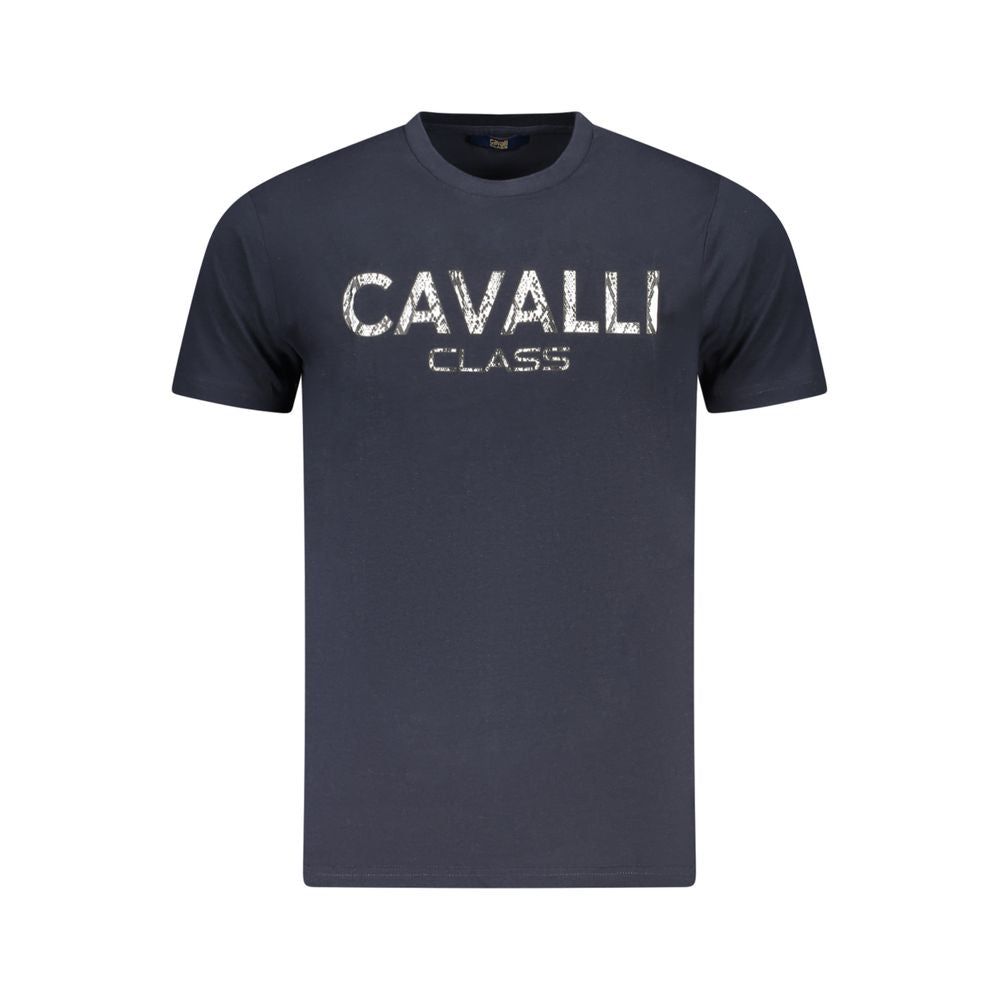 Cavalli Class Blue Cotton Men T-Shirt -   -  Cavalli Class.