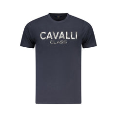 Cavalli Class Blue Cotton Men T-Shirt -   -  Cavalli Class.