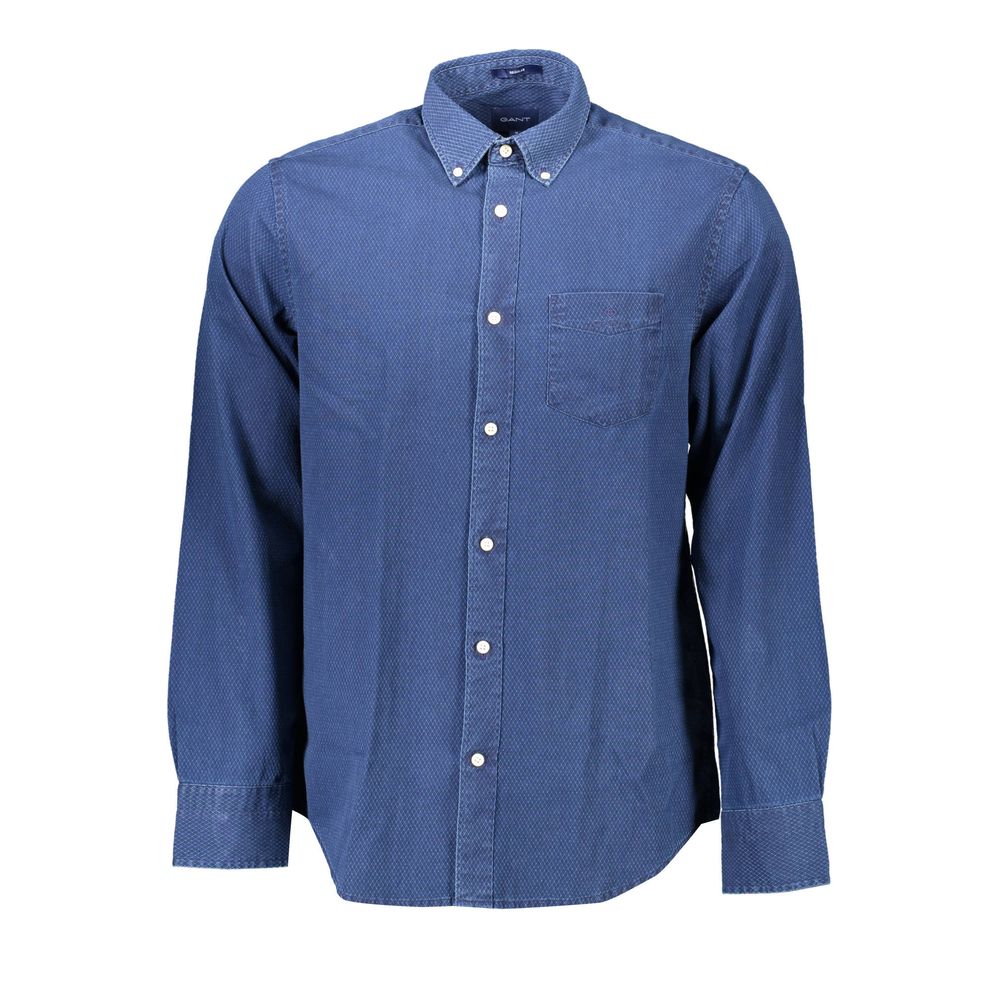 Gant Blue Cotton Men Shirt -   -  Gant.