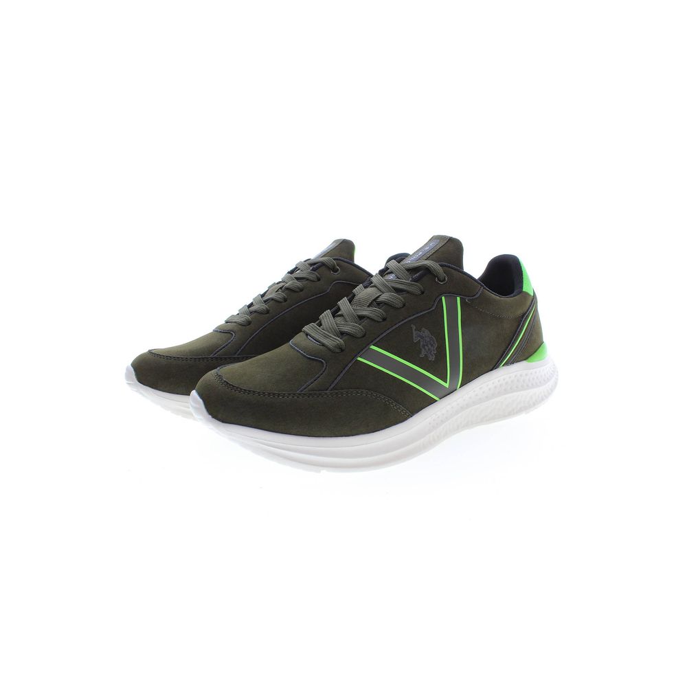 U.S. POLO ASSN. Green Polyester Men Sneaker -   -  U.S. POLO ASSN..