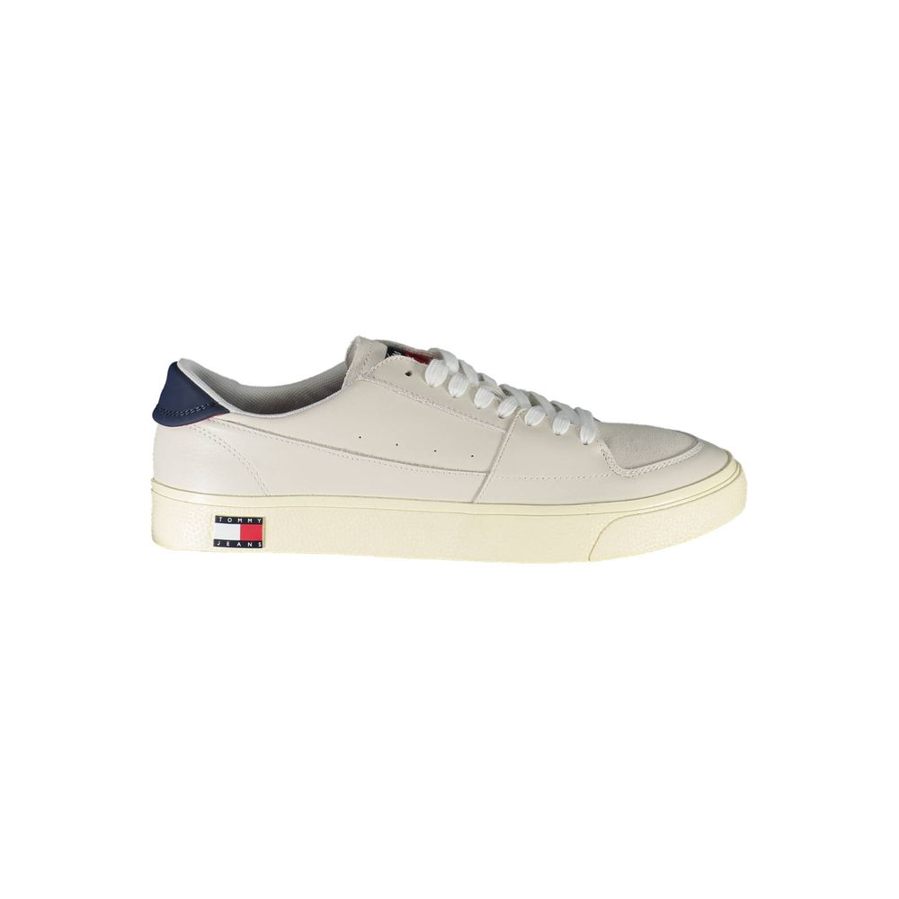 Tommy Hilfiger White Leather Men Sneaker -   -  Tommy Hilfiger.