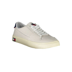 Tommy Hilfiger White Leather Men Sneaker -   -  Tommy Hilfiger.