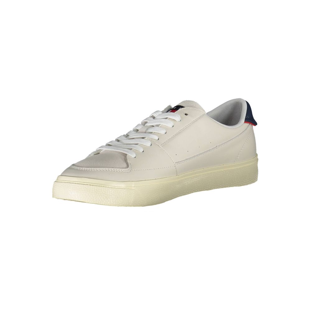 Tommy Hilfiger White Leather Men Sneaker -   -  Tommy Hilfiger.