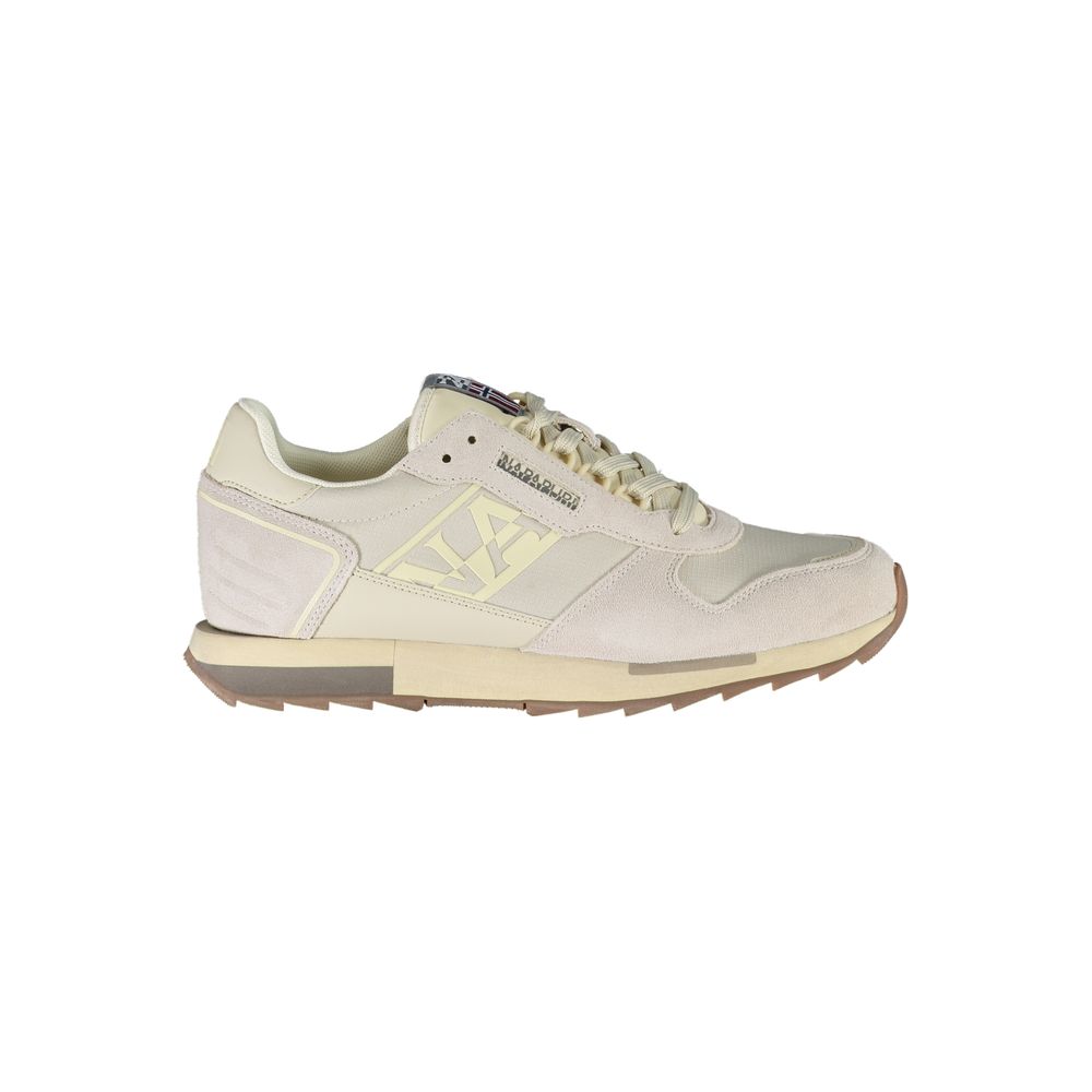 Napapijri Brown Leather Men Sneaker -   -  Napapijri.