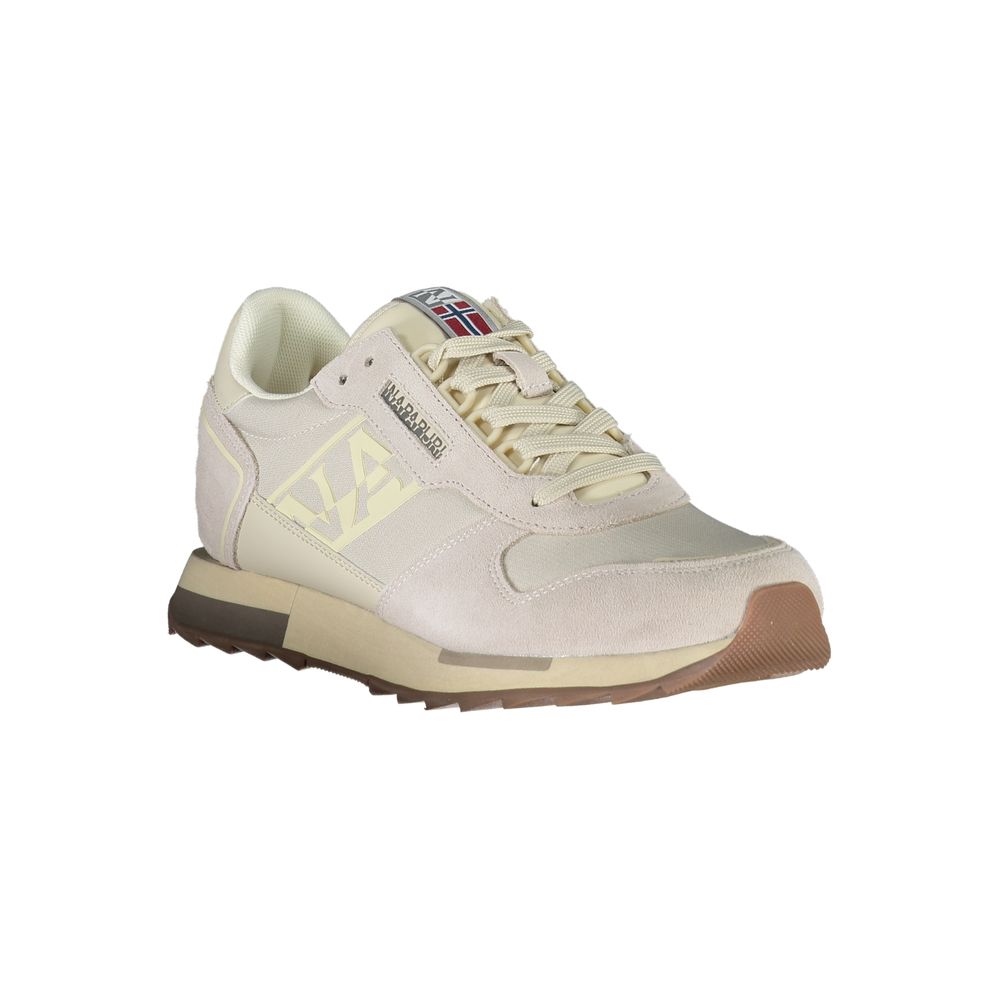 Napapijri Brown Leather Men Sneaker -   -  Napapijri.