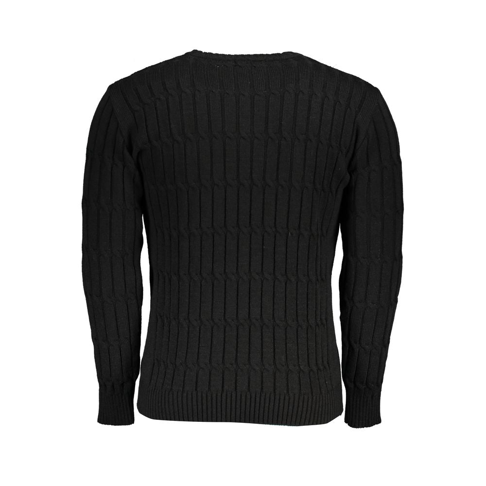U.S. Grand Polo Twisted Crew Neck Sweater with Contrast Details -   -  U.S. Grand Polo.