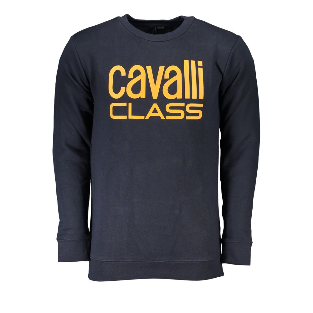 Cavalli Class Blue Cotton Sweater -   -  Cavalli Class.