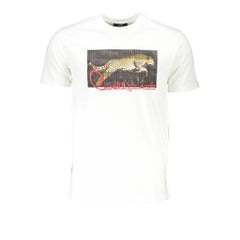 Cavalli Class White Cotton T-Shirt -   -  Cavalli Class.
