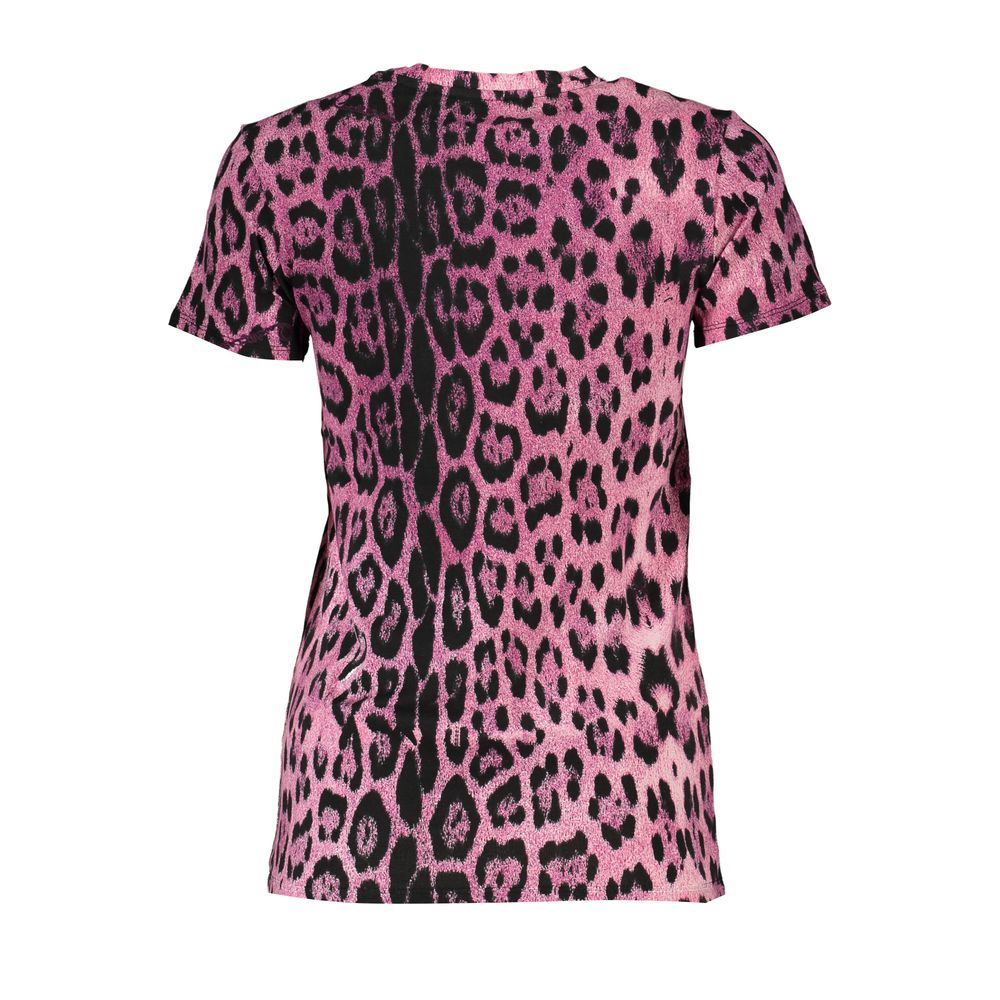 Cavalli Class Pink Cotton Women T-Shirt -   -  Cavalli Class.