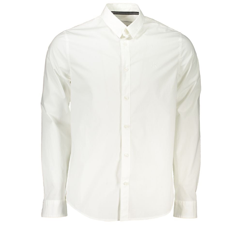 Calvin Klein Elegant Slim Fit Long Sleeved White Shirt -   -  Calvin Klein.