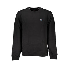Tommy Hilfiger Sleek Black Cotton Crew Neck Sweatshirt -   -  Tommy Hilfiger.