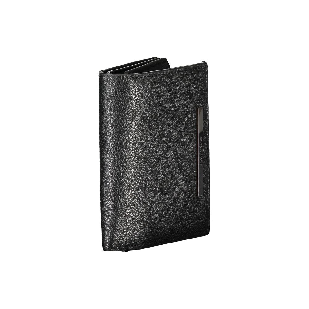 Calvin Klein Sleek Black Leather Wallet with Coin Purse -  Leather Wallet for Men -  Calvin Klein.