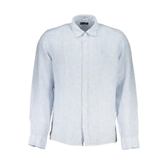 North Sails Light Blue Linen Men Shirt -   -  North Sails.