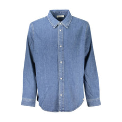 Calvin Klein Blue Cotton Men Shirt -   -  Calvin Klein.