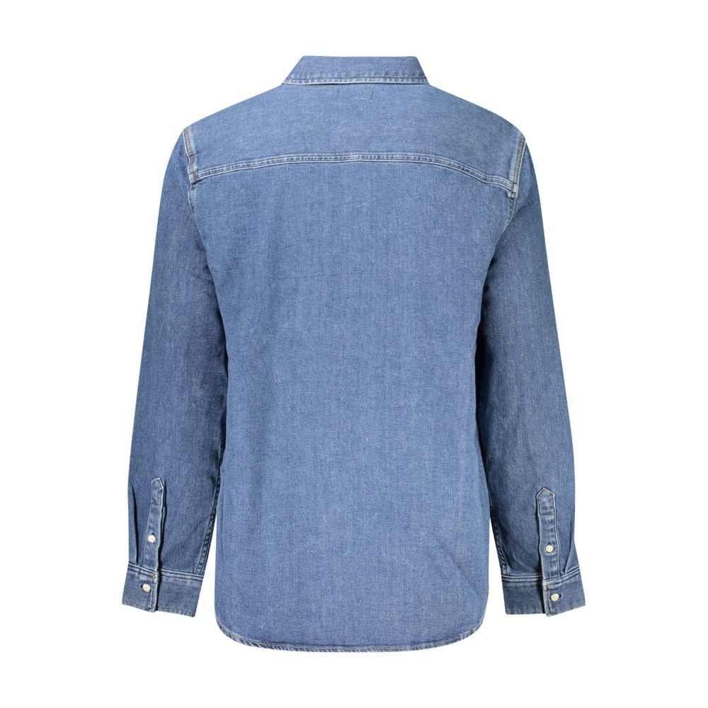 Calvin Klein Blue Cotton Men Shirt -   -  Calvin Klein.