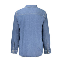 Calvin Klein Blue Cotton Men Shirt -   -  Calvin Klein.