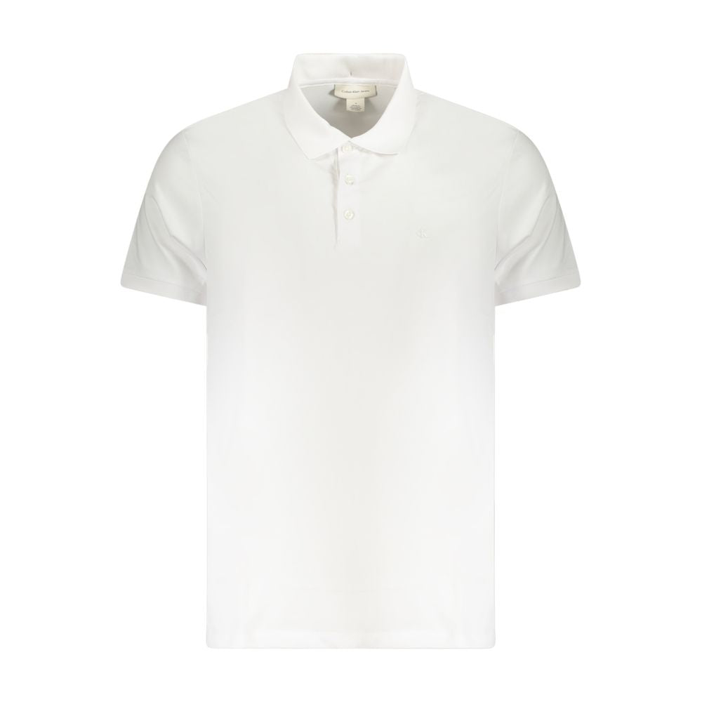 Calvin Klein White Cotton Men Polo Shirt -   -  Calvin Klein.