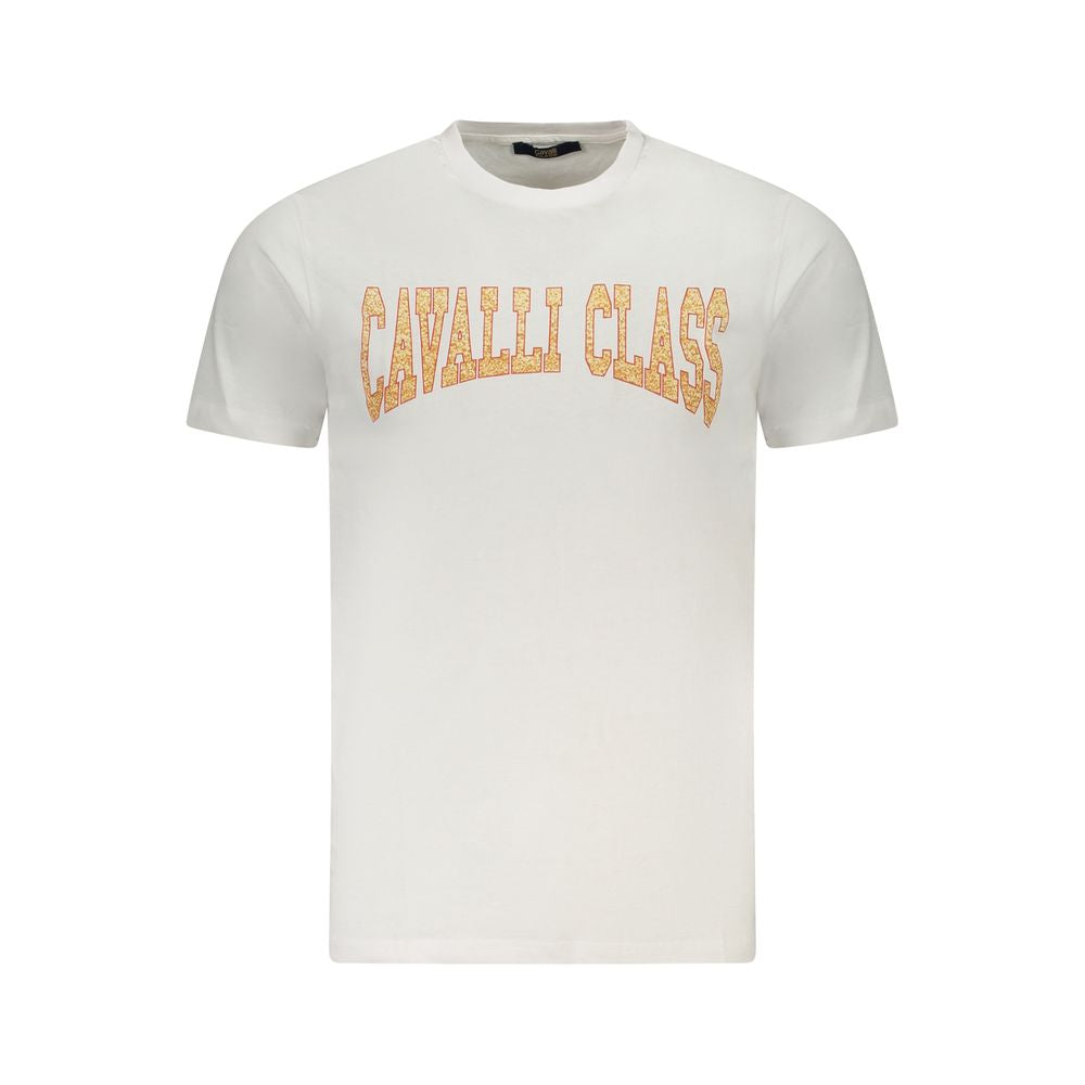 Cavalli Class White Cotton Men T-Shirt -   -  Cavalli Class.