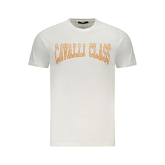 Cavalli Class White Cotton Men T-Shirt -   -  Cavalli Class.