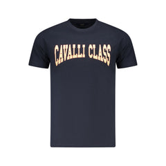 Cavalli Class Blue Cotton Men T-Shirt -   -  Cavalli Class.