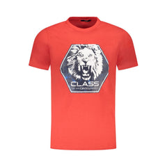 Cavalli Class Red Cotton Men T-Shirt -   -  Cavalli Class.