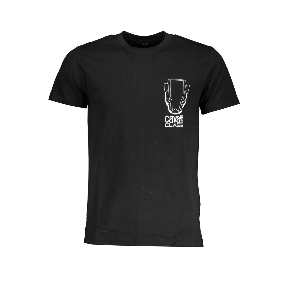 Cavalli Class Black Cotton T-Shirt -   -  Cavalli Class.