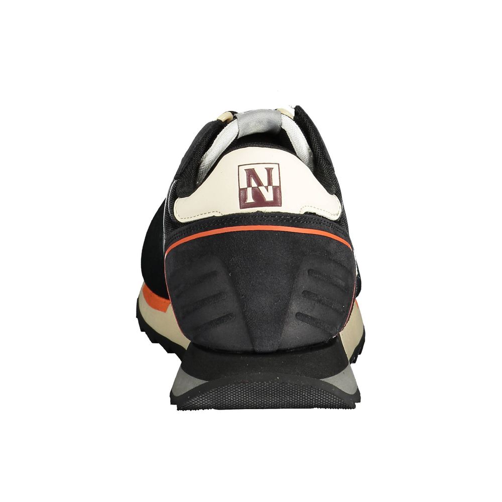Napapijri Black Leather Men Sneaker -   -  Napapijri.
