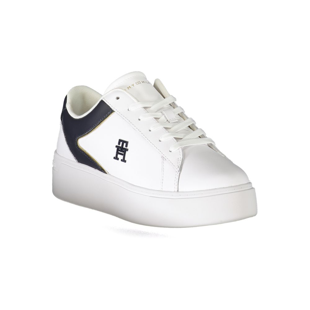 Tommy Hilfiger White Polyester Sneaker -   -  Tommy Hilfiger.