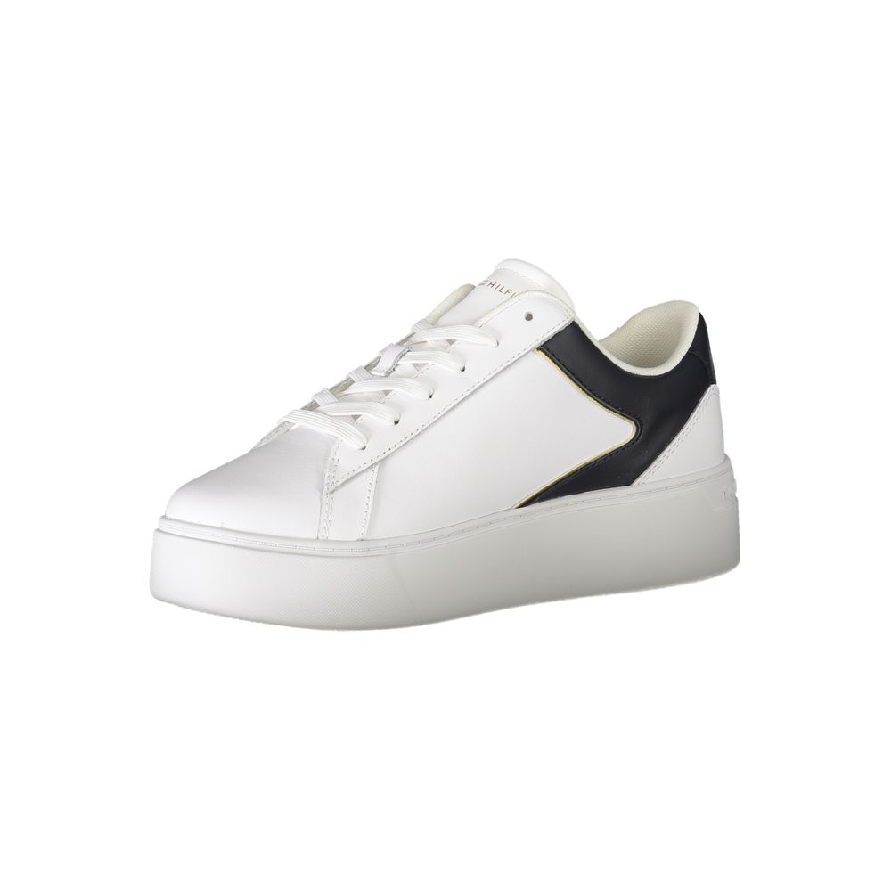 Tommy Hilfiger White Polyester Sneaker -   -  Tommy Hilfiger.