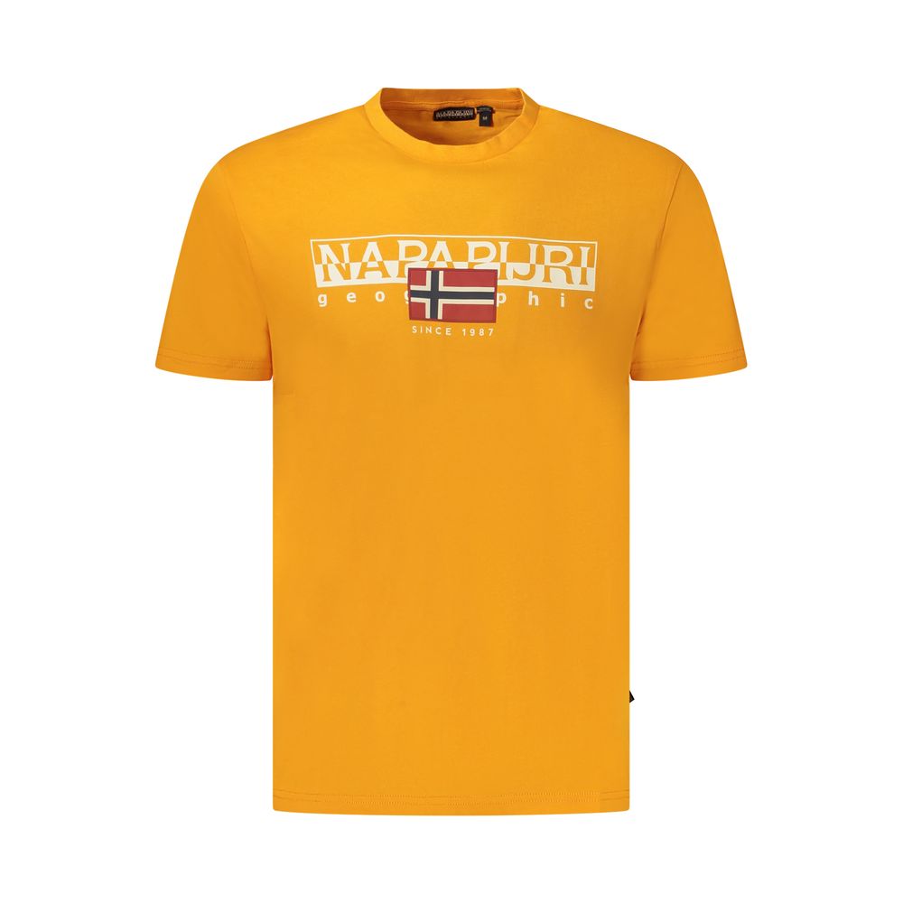Napapijri Orange Organic Cotton Men T-Shirt -   -  Napapijri.