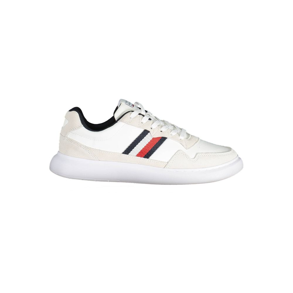 Tommy Hilfiger White Leather Men Sneaker -   -  Tommy Hilfiger.