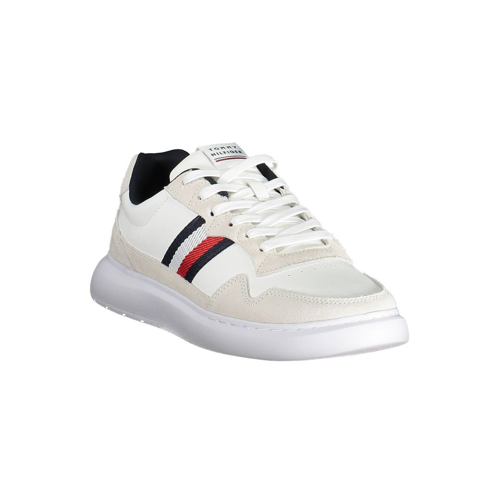 Tommy Hilfiger White Leather Men Sneaker -   -  Tommy Hilfiger.