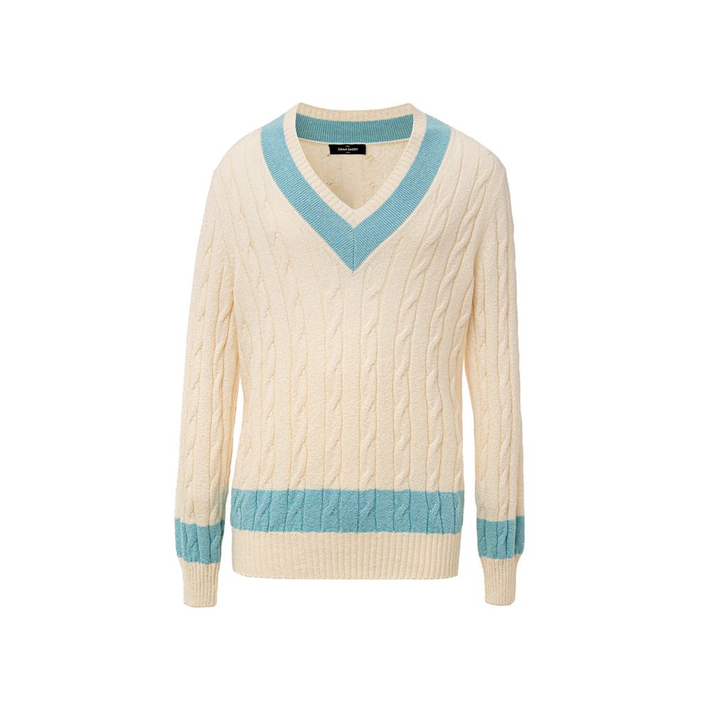 Gran Sasso White Cotton Sweater -   -  Gran Sasso.