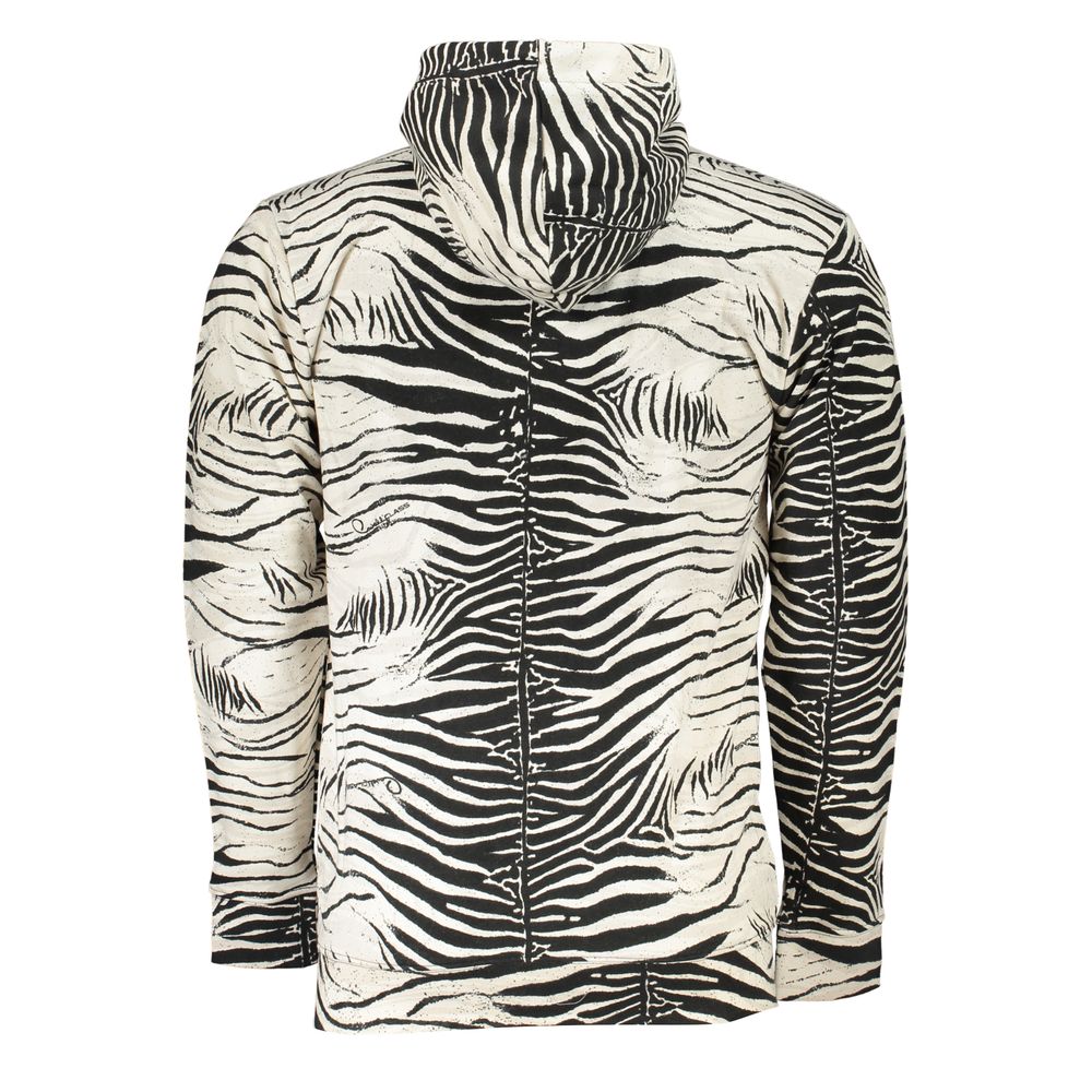 Cavalli Class White Cotton Mens Hooded Sweater -   -  Cavalli Class.