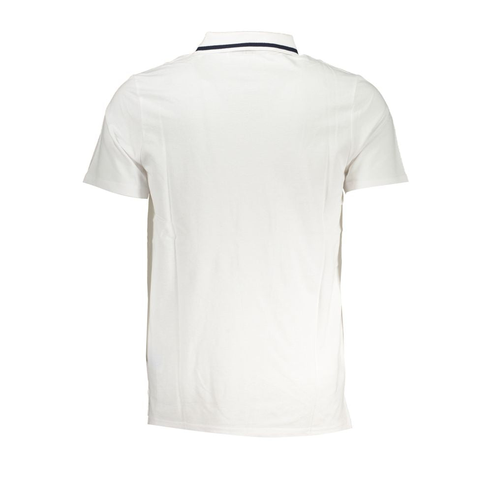 Fila Sleek White Cotton Polo with Contrast Accents -   -  Fila.