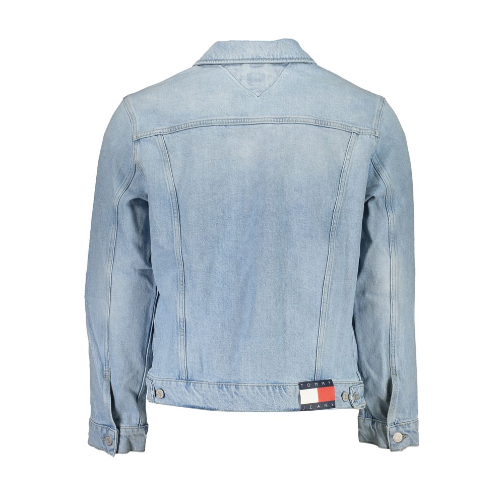 Tommy Hilfiger Light Blue Cotton Men Jacket -   -  Tommy Hilfiger.