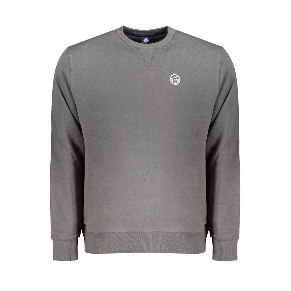 North Sails Gray Cotton Men Sweater -   -  North Sails.