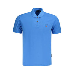 Napapijri Blue Cotton Men Polo Shirt -   -  Napapijri.