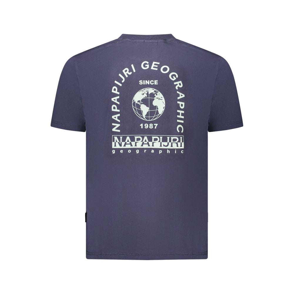 Napapijri Blue Cotton Men T-Shirt -   -  Napapijri.