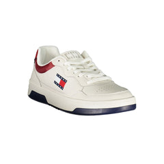 Tommy Hilfiger White Leather Men Sneaker -   -  Tommy Hilfiger.