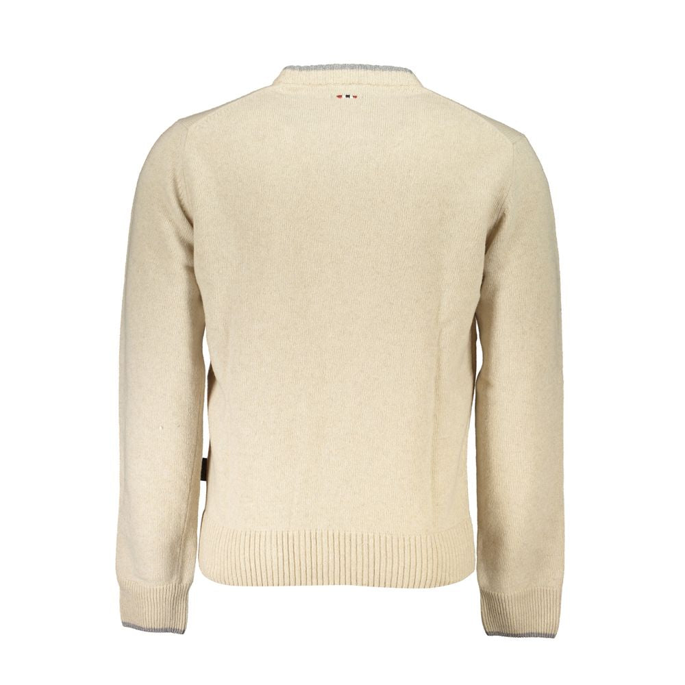 Napapijri Beige Fabric Men Sweater -   -  Napapijri.