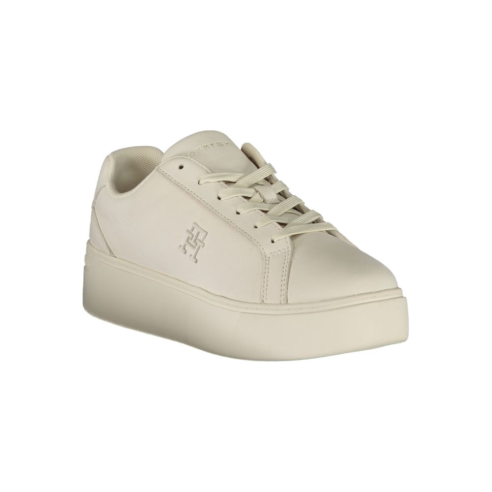 Tommy Hilfiger White Polyester Sneaker -   -  Tommy Hilfiger.