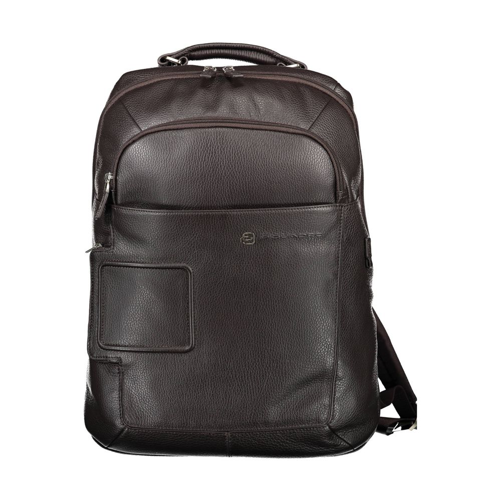 Piquadro Brown Leather Men Backpack -   -  Piquadro.