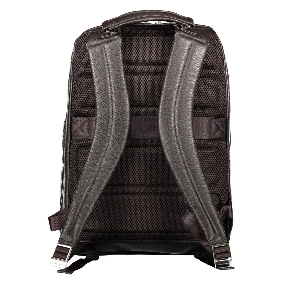 Piquadro Brown Leather Men Backpack -   -  Piquadro.
